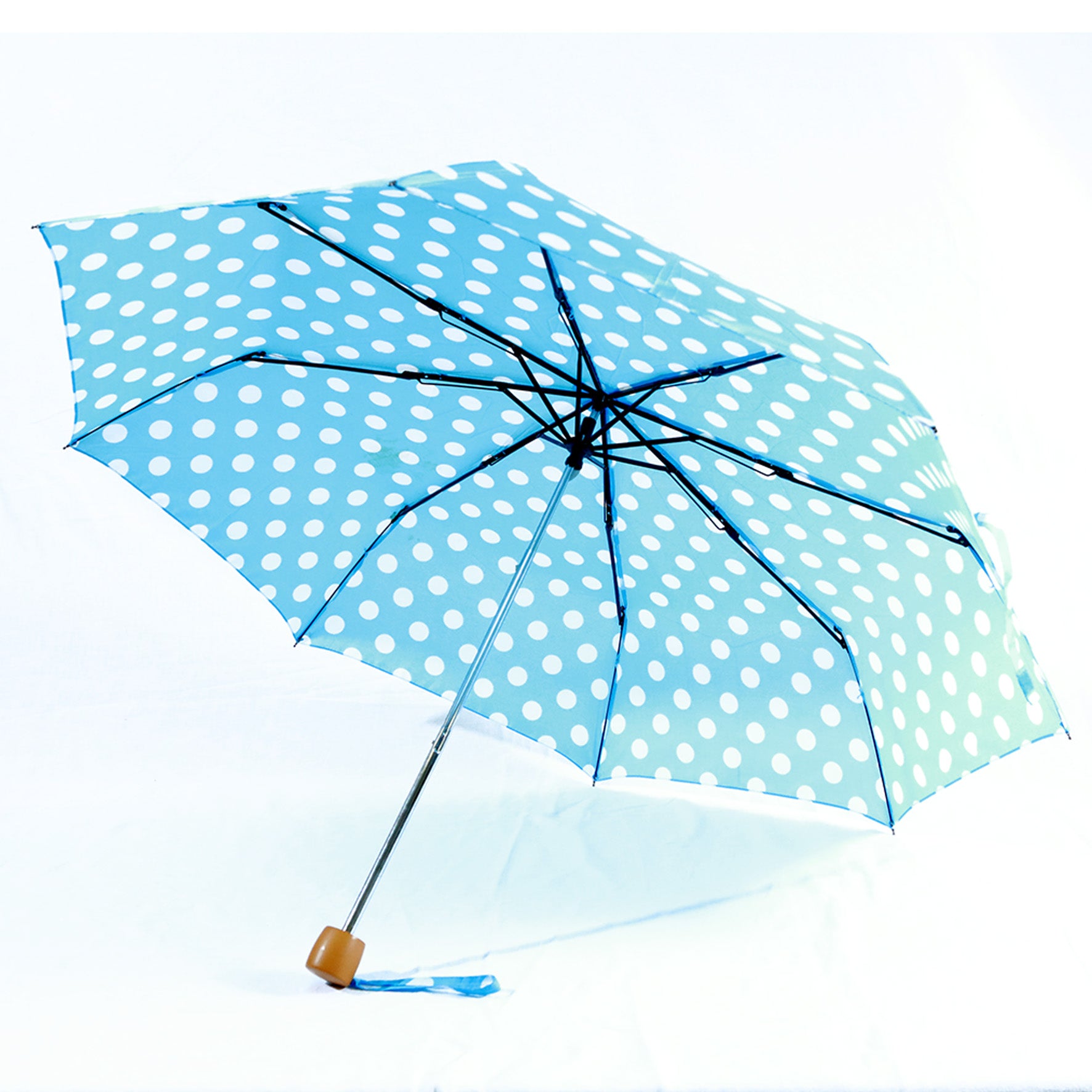 Pieghevole - Azzurro pois bianchi