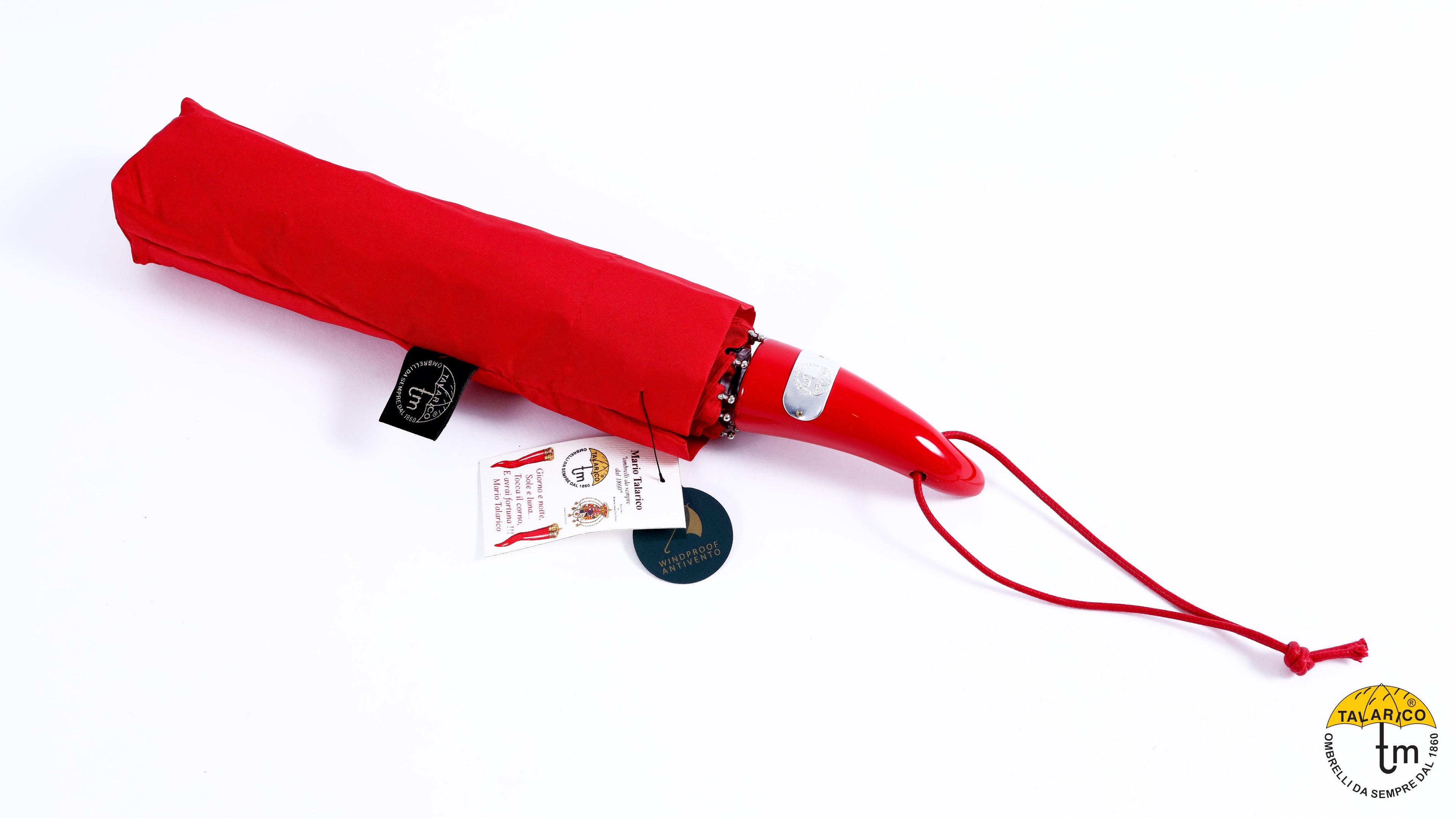 Corno rosso porta fortuna - Rosso