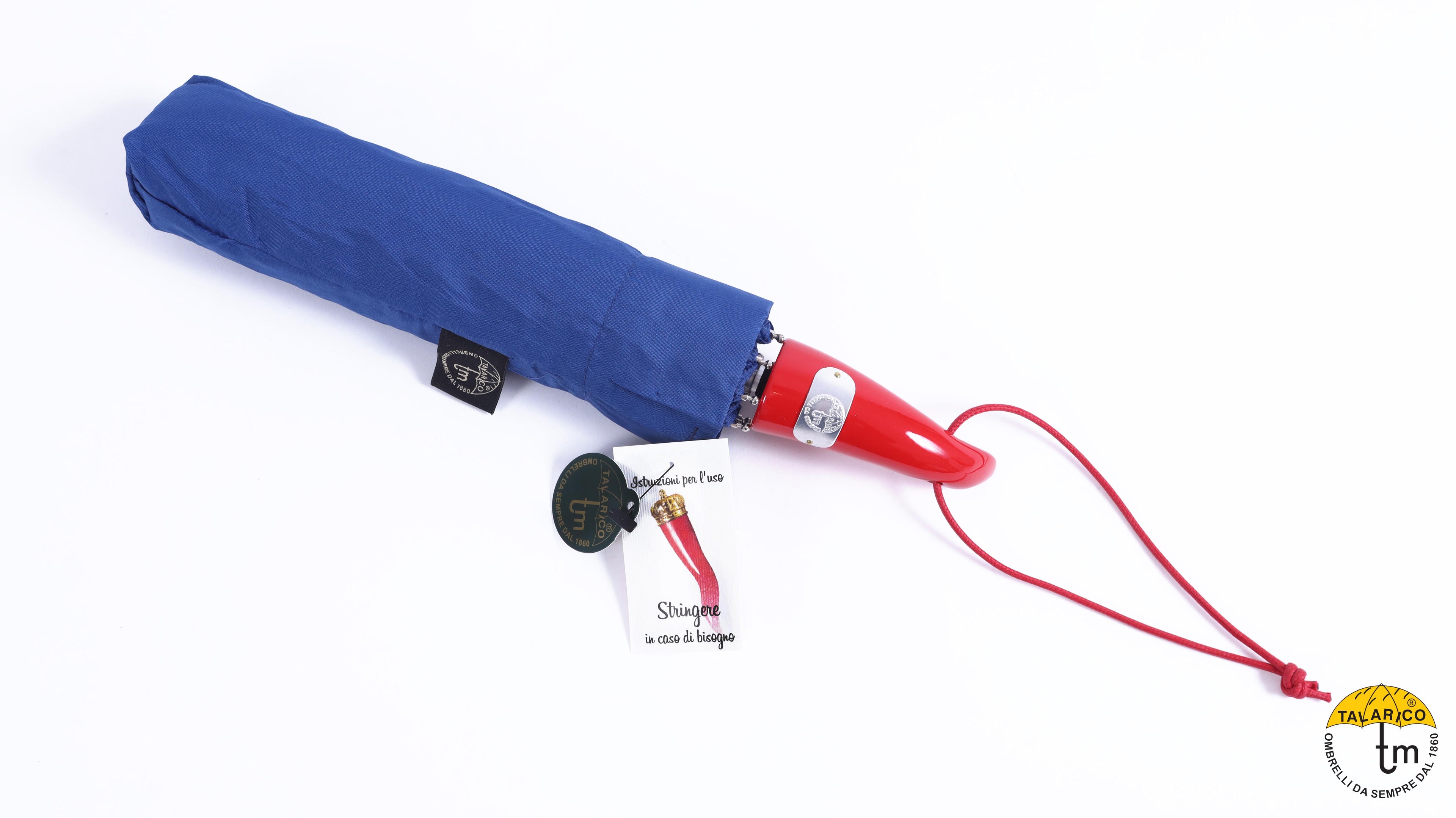 Corno rosso porta fortuna - blue