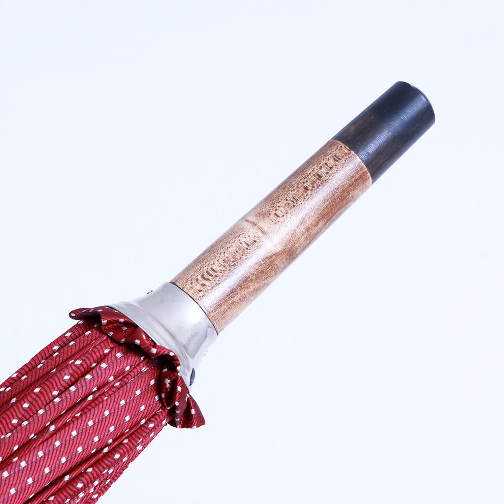 Bambù montato a collo d'oca - Bordeaux pois vaniglia