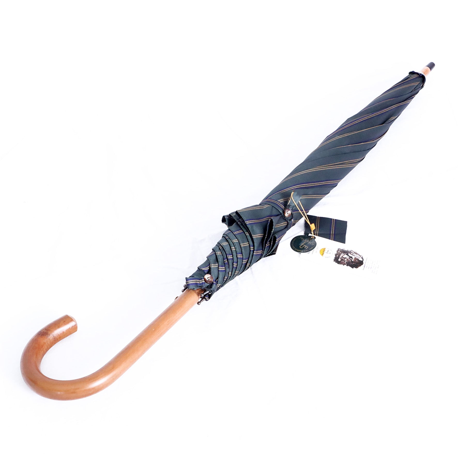 Malacca montata a collo d'oca - Regimental verde