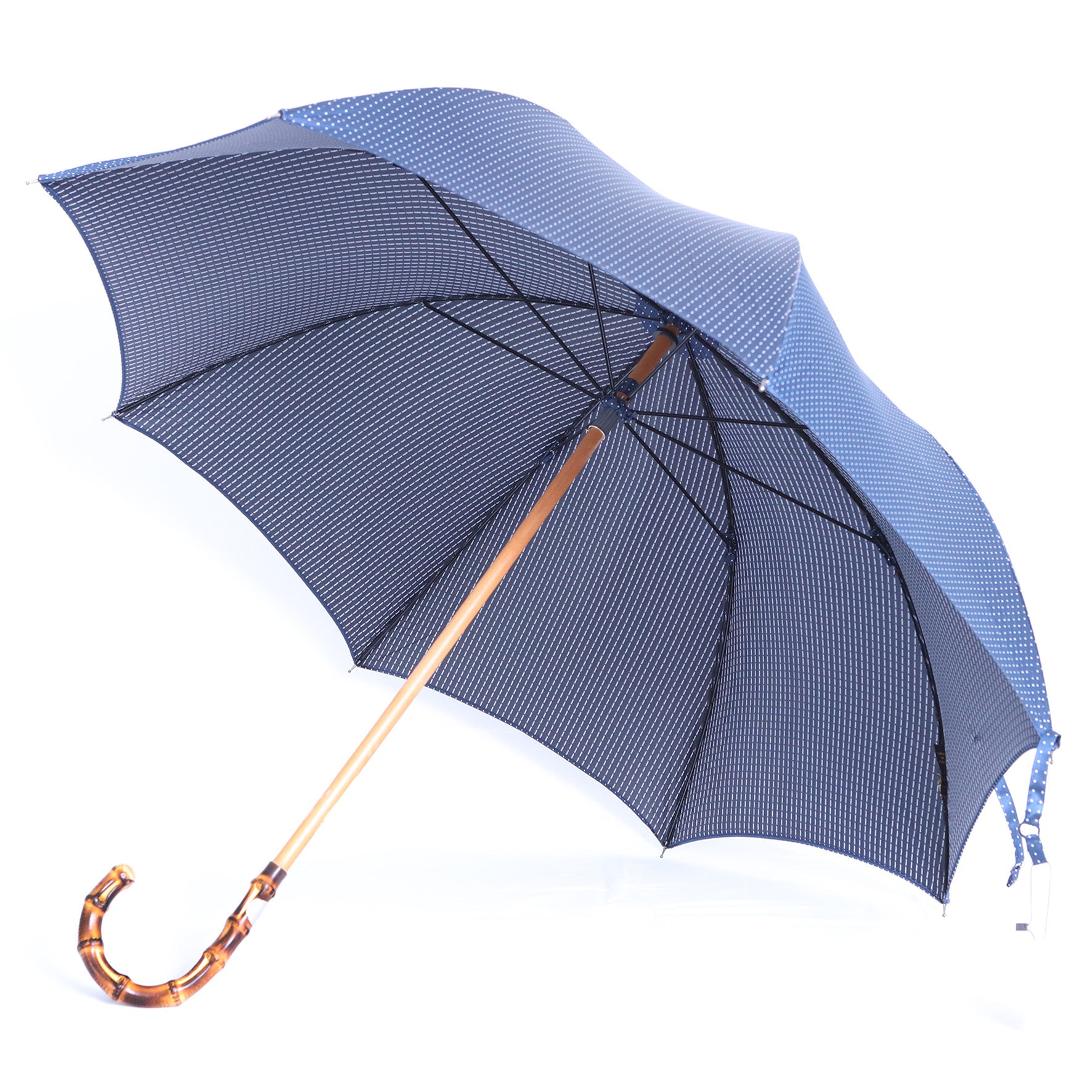 Bamboo - blue pois bianchi