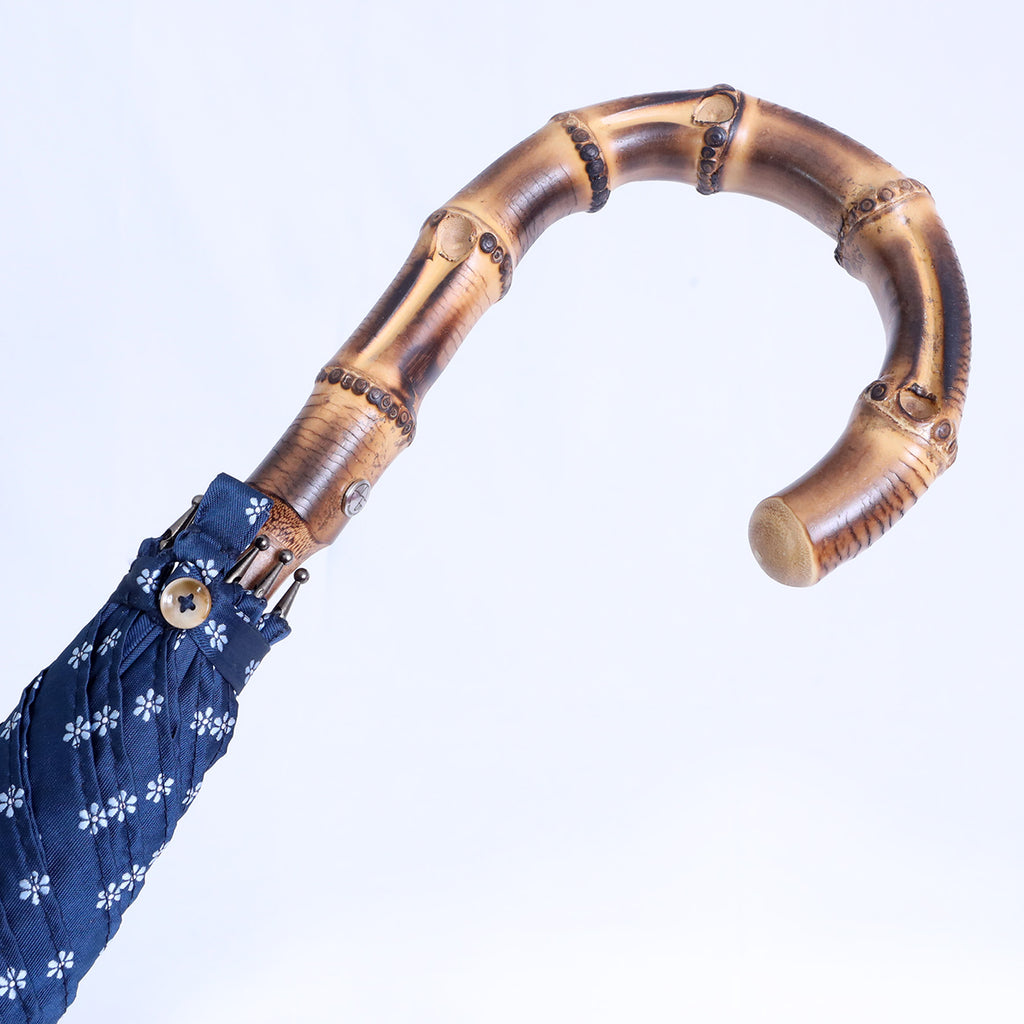 Bambù montato a collo d'oca - fantasia cravatta blue