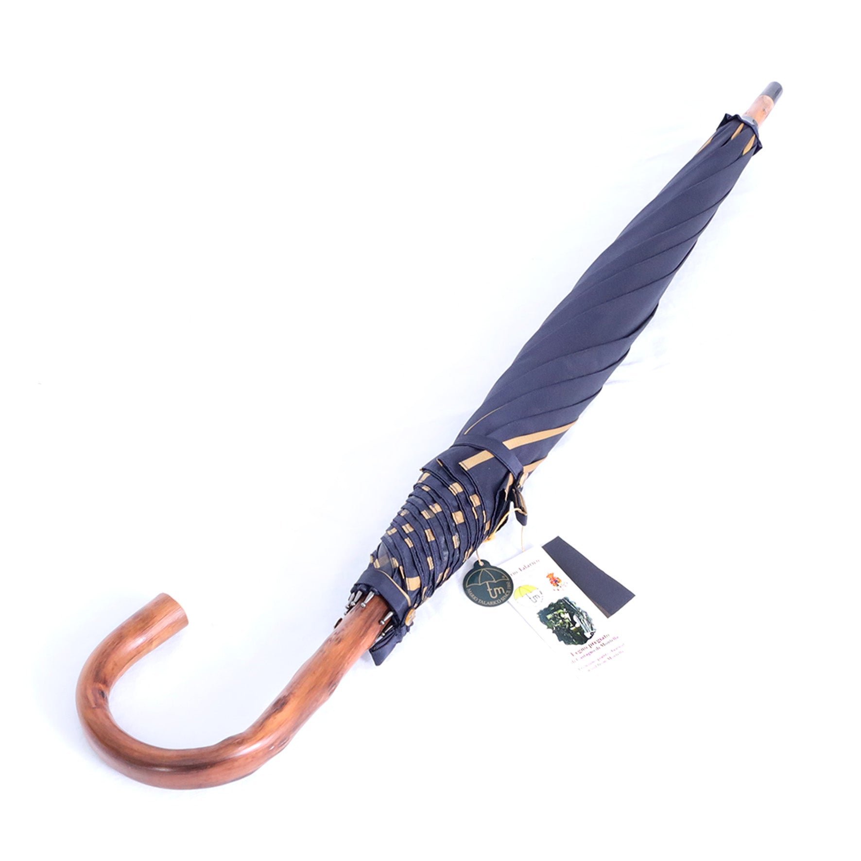 Castagno senza corteccia - Regimental blue e giallo