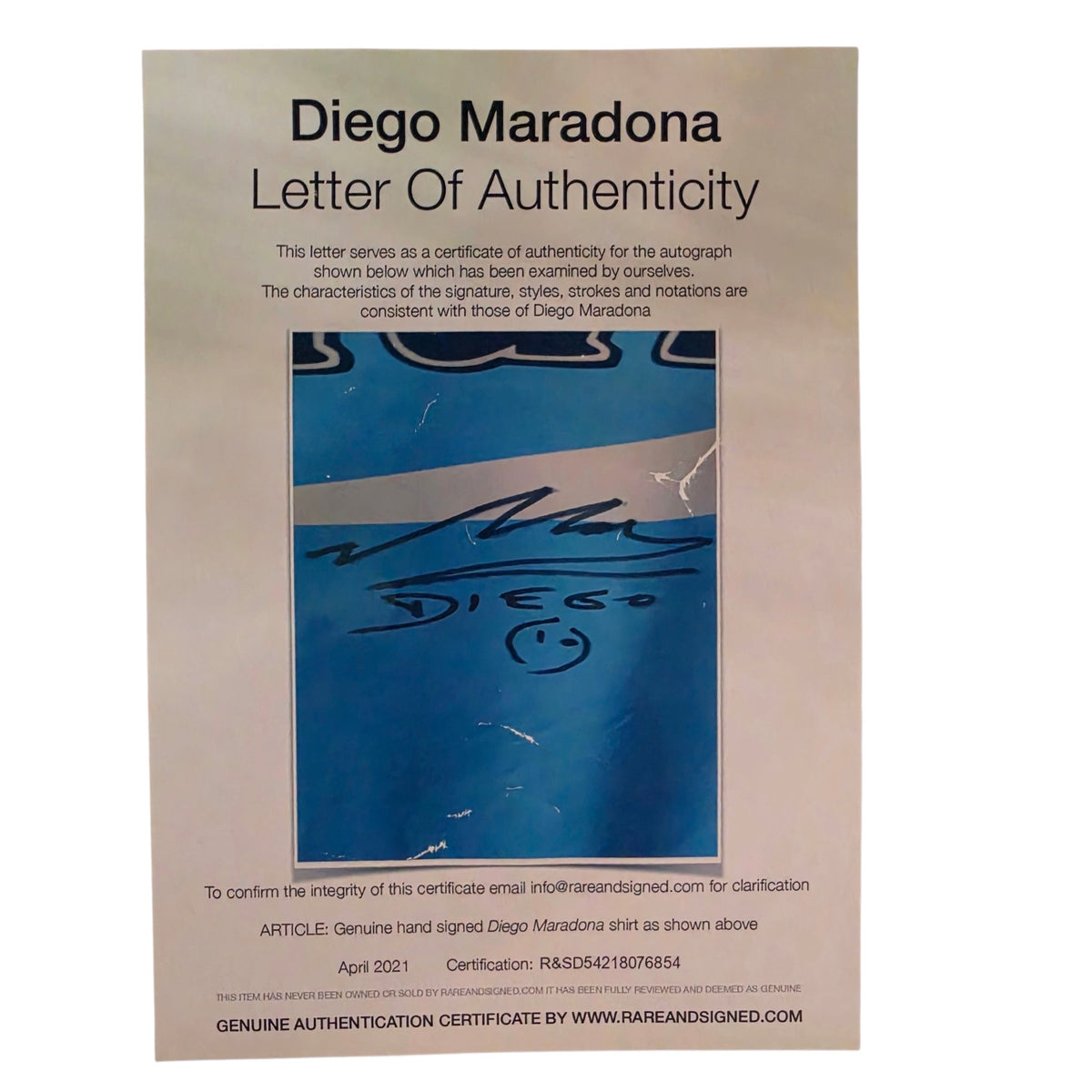 Maglia con autografo - Diego Armando Maradona