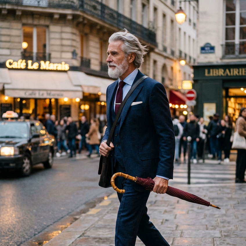 Bambù montato a collo d'oca - Bordeaux pois vaniglia